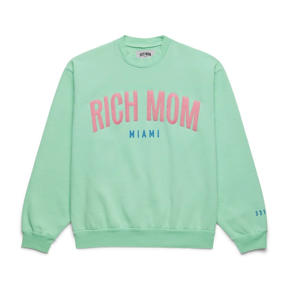 RICH MOM | MIAMI CREWNECK SWEATER | SIZE LARGE
